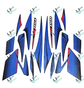 Motorcycle Bike Full Body Fancy Stickers and Decals kit Stickers for Bajaj Pulsar 150, Multicolor