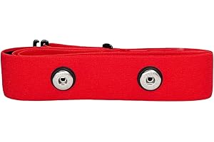 ANCLLO Correa de Pecho de Repuesto para Monitor de Frecuencia Cardíaca Ajustable Polar H10, H9 y H7 (roja)