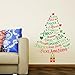 Produktbild Wallflexi Weihnachten Dekoration Aufkleber Wand Zitate Italian Weihnachtsbaum Tür Wohnzimmer Kinder Kindergarten Restaurant Hotel Home Office Décor, mehrfarbig