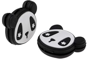 B Baosity 2pcs Anti-vibrateur pour Raquette de Tennis Amortisseur en Silicone - Panda Noir, comme décrit