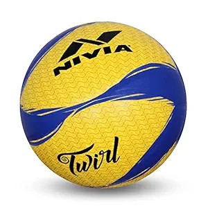 Nivia Microfibre Volley Ball, Size 4, (Yellow, Blue)