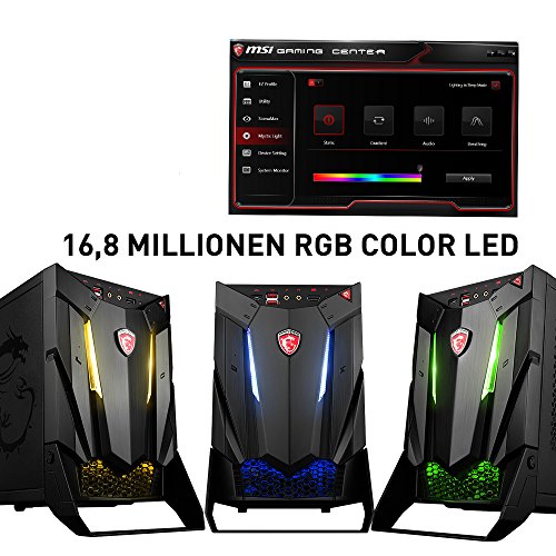 MSI 9S6-B91011-002-956-B907-102 Nightblade 3 VR7RD-002DE Desktop PC (Intel Core i7-7700, 1000GB Festplatte, 16GB RAM, Geforce GTX 1070, Win 10 Home) schwarz - 6
