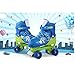 Produktbild AMdirect Kinder einstellbare zweireihige Rollschuhe, Training Rollerblade mit PVC-Rad und Mesh atmungsaktive Inline-Skates für Jungen Mädchen (Blau, 35-38)