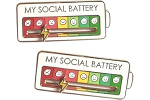 GEHANICO Social Battery Pin 2023 NEW My Social Battery Creative Lapel Pin My Mood Tracker Pin Fun Enamel Emotional Pin 7 Days A Week Move To The Mood As You