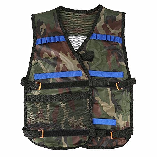 Elite Weste mit 100Stück Weiche Schaumstoff blau Darts für Nerf Gun N-Strike Elite Series (Camouflage)