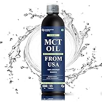 Carbamide Forte Pure MCT Oil C8 From USA | 100% Coconut Source | Keto & Paleo Friendly - 500ml Vegetarian Oil