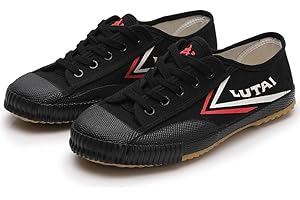 SDEQA Martial Arts Shoes Mens Lightweight Traditional Kung Fu Shoes Canvas Anti-Slip Fashion Qigong Trainers