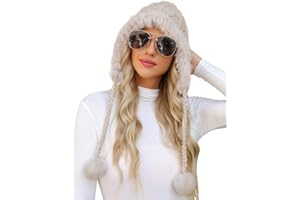 Clearlove Strickmützen für Damen Winter Mütze Warme Strickmütze mit Weichem Innenfutter Gefütterte Strickmütze