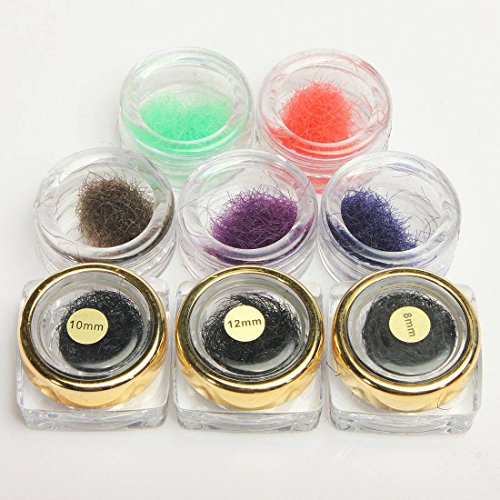 Wimpernverlängerung Set LuckyFine Kuenstliche Wimpern Einzeln Falsche Wimpern Wimpernverlängerung Starterset Augenwimpern Wimpern mit Kleber - 6