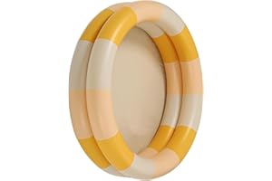 SRLIYA Piscina Inflable para bebé, Piscina Retro Inflable, Piscina de Agua Espesa de Estilo Lindo Familiar (Raya Amarilla)