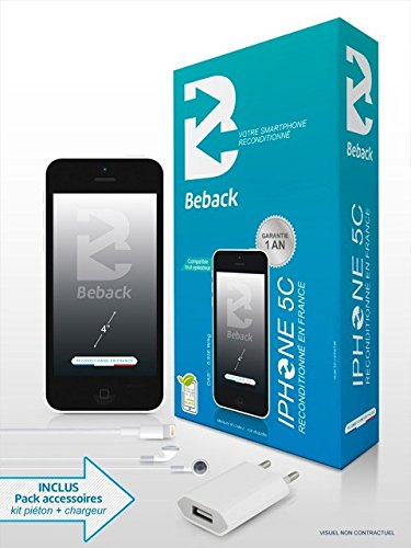 Beback iPhone 5C Smartphone d  bloqu   4G  Ecran  4 Pouces - 16 Go - Simple Nano-SIM - iOS 7  Blanc