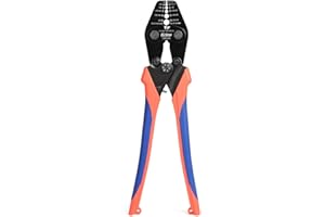 IWISS Herramienta de crimpado de cables iCrimp, alicates de crimpado con función de corte para pasacables, crimpado manual de terminales ovalados de aluminio de 0,3 mm a 3,5 mm y terminales de cables