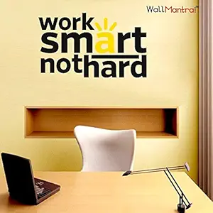 wallmantra Vinyl Motivational Office Quote Wall Sticker, 0.1 x 11 x 18 Inches, Multicolour Black