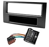 Inklusive Radioadapter Watermark WM-6142S1 Radioblende Set für Ford C-Max, Focus, Fiesta, Galaxy, Kuga, S-Max ab 2003, schwarz