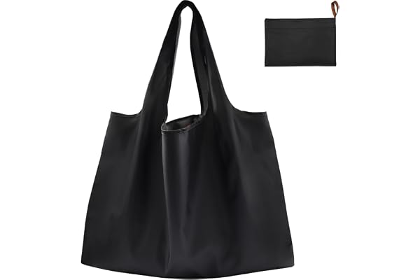 FenFang Sac Pliable Courses Poche Grande,Sac à Provisions Cabas Réutilisable, Sac Shopping Pliable Pochette Tissu, Sac Grocery Bandoulière pour Extérieur Voyage, 56 X 67 cm