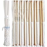 Set of 14 Afghan Bamboo Crochet Hooks by Curtzy - 34cm Wooden Hook Kit with Storage Case - Ideal for Crocheting, Lace, Doilies &amp; Flower Projects - The Best Set for Beginner and Professional