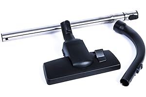 STAUBSAUGERLADEN.DE IHR PARTNER FÜR GERÄTE UND ZUBEHÖR Boquilla de suelo conmutable con rueda, mango y tubo de aspiración apto para Miele, con sistema de clic y soporte de aparcamiento.