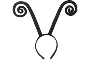 Ixkbiced Adulte Enfants Long Antenne Antenne Bandeau Insecte Bug Cerceau De Cheveux De Velours Noir Halloween