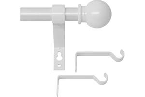 GSBLUNIE weiße Gardinenstange 74-300 CM