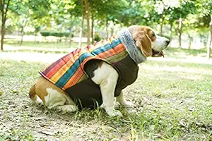 up4pets Dog Winter Ultra Warm Jacket for Dog |Pet Winter were |pet Jacket|Dog Winter Cloth| Thicker Fleece Jacket for Cold Weather (XL, Autumn Strips)