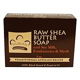 Raw Shea Butter Soap, With Soy Milk, Frankincense & Myrrh, 5 oz (141 g)