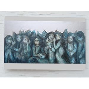 Weihnachtskarte, Engel, silberne Karte mit Schutzengel, Adventskarte Engelchen, Glückwünsche Engel, Karte Taufe, Glückwunschkarten Schutzengel , Geburtstagskarte Engel