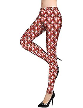 Damen Lustig Weihnachten Leggings Weihnachtskostüme Costumes Winter-Leggings Elastische Dehnbare Hose 3D Print...