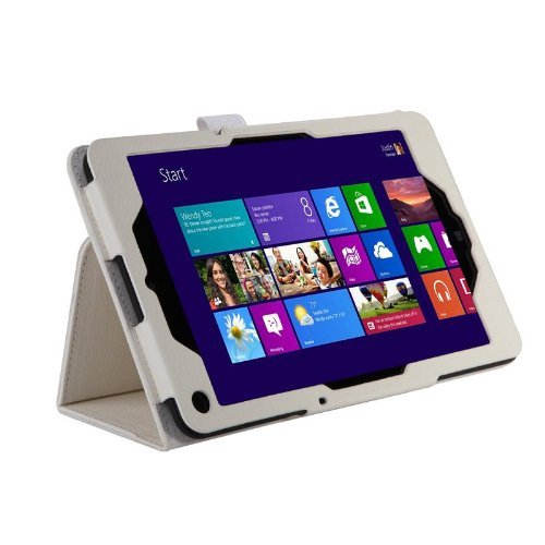 iProtect Kunstleder Tasche weiß für Lenovo ThinkPad 8 Schutz Hülle Case mit Standfunktion 8,3 Zoll - 8