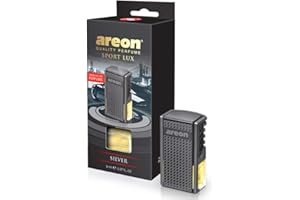 AREON Lux Odświeżacz powietrza, zapach samochodowy, srebrny (Premium Car Silber)