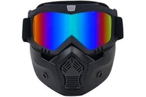 BJ-SHOP Occhiali da Sci,Maschera da Sci Uomo Donna Che Cavalca Occhiali da Sole Outdoor Skateboard Occhiali Antipolvere Occhiali da Motocross Leggeri Regolabili