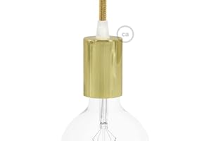 creative cables - Kit portalampada E27 cilindrico in Metallo - Conico, Ottone