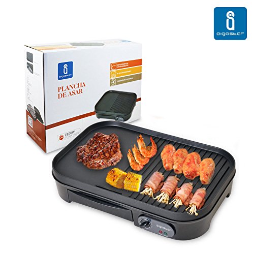 spécification Aigostar teplo 30 cER - Fer à repasser Plaque de cuisson et grill 2 en 1, antiadhésif, 1800 watios, sélecteur de température.