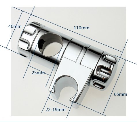 Rixow Gleiter Schieber Brausehalter Stangengleiter für Duschstange 25 mm - 2