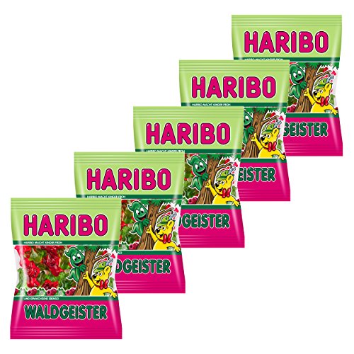 Haribo Waldgeister, 5er Pack, Gummibärchen, Weingummi, Fruchtgummi, Im Beutel, Tüte