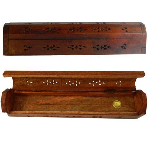 Räucherstäbchenhalter 30cm Holz Räucherkasten Wohnaccessoire Raumduft Deko