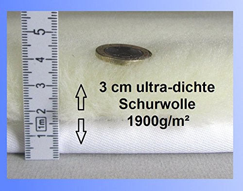LANAMED XXL 100 x 200 cm – Australische Komfort Bettauflage aus ultra-dichter Schurwolle. Himmlisch bequem, druckentlastend, atmungsaktiv, bei 30-95°C waschbar. Wegen der sehr guten Druckentlastung, der Scherkraftreduzierung und der hervorragenden Atmungsaktivität wird das LANAMED auch als bequeme Anti-Dekubitus Bettauflage sowie bei Rückenschmerzen, Hüftschmerzen, Rheuma oder Fibromyalgie verwendet. LANAMED XXL 100 x 200 cm - 2