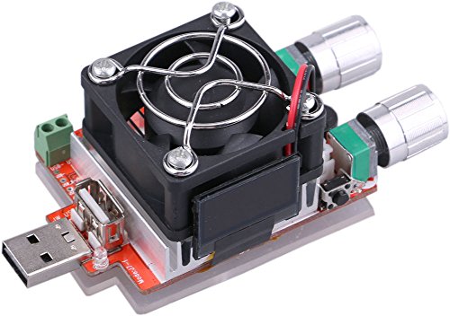 Yeeco 35W USB-Batterie laden Tester Board DC 3-21V 3A Einstellbare Konstantstrom Strom-Entlade-Widerstand für Spannung Strom-Monitor, Mobiles Ladegerät Tester, Entladezeit Aging - 3