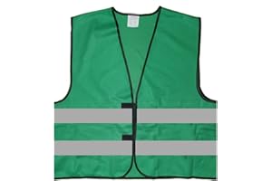 MISTER WARNWESTO Warnweste BZW. Signalweste bunt mit reflektierenden Streifen blank