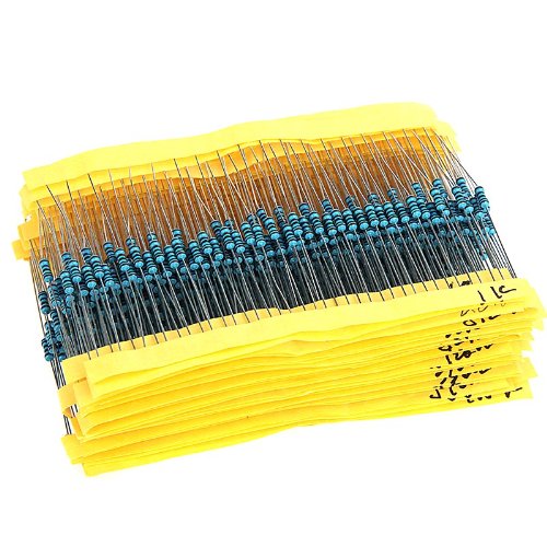 KKmoon 1280pcs 64 Werte 1 Ohm – 10M-Ohm 1/4W Metal Film Widerstände Sortiment Kit Set - 5