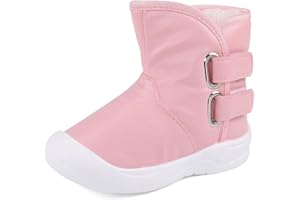 LACOFIA Toddler Boys Girls Anti-Slip Rubber Sole Waterproof Winter Warm Snow Boots