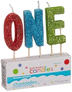 Wanna Party O-N-E Pick Glitter Candles