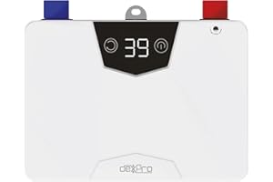 DeXpro Inline Electric Instant Water Heater, Tankless Hot Water Dispenser, Oversink/Undersink Installation Ideal for Commercial Use, Digital Temperature Control (3.5kW DXI35DT)