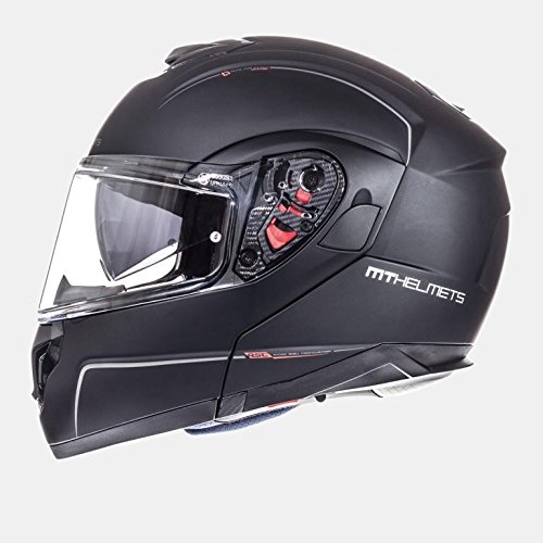 MT - Casco Modular ATOM SV Solid Negro Mate Talla M (57-58 cm)
