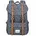 Produktbild Fafada Rucksack Herren Damen Kinder Rucksack Retro Wasserabweisend Nylon Daypack Schulrucksack Laptoprucksack Backpack (18L Grau)