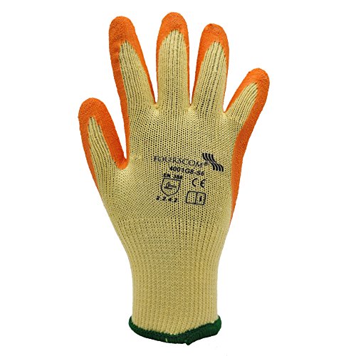 12 Paar FOURSCOM Arbeitshandschuhe Latexhandschuhe Gr.7-12 EN388/2242 Größe 9 - 4