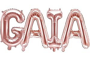 UNKNOW Palloncino FOIL MYLAR ROSA GOLD scritta nome GAIA 35 cm