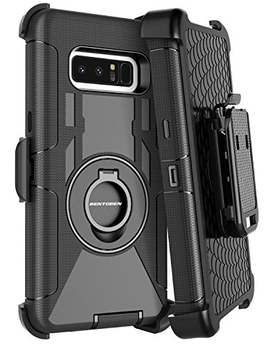 BENTOBEN Funda Samsung Galaxy Note 8  Carcasa Cover Case Protector Kickstand   Belt Clip Pesado 360    Protecci  n Antigolpes y Anti-rasgu  os Funda para Samsung Galaxy Note 8  6 3 Pulgadas   Negro