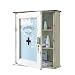 Produktbild Medizinschrank mit Motiv Schriftzug Apotheke Shabby Chic Vintage abschließbar altweiß