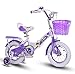 Produktbild YMXLQQ 16-18 Zoll Faltrad Fahrrad rosa Mädchen Kind Schüler Kinderfahrräder ( Farbe : Lila , größe : 12inch )