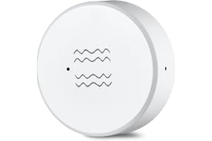 Haozee Smart Vibration Sensor Alarm, Echtzeit-Überwachung, Tür-/Fenster-Vibrationserkennungsalarm für die Sicherheit zu Hause, App-Fernbedienung, unterstützt Home Assistant Zigbee2MQTT